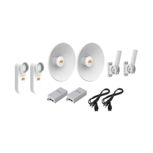 [MIMOSANETWORKS_C5X-PTP-KIT3] Mimosa Networks Kit de 2 radios C5X / con antena N5-X20-2PACK (20 dBi) / Frecuencia (4.9 a 6.4 GHz) / Incluye POE / Ideal para distancias de hasta 8 km