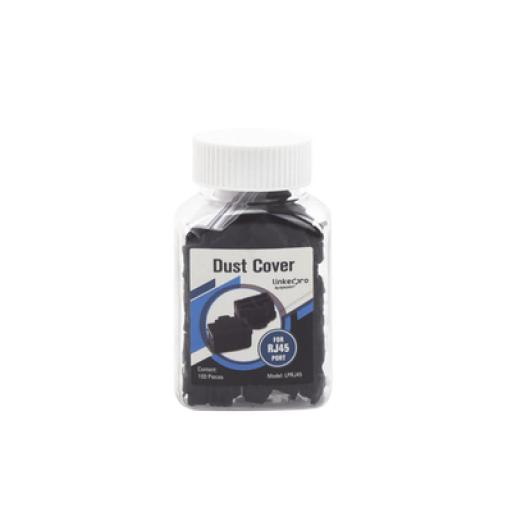 [LINKEDPROBYEPCOM_LP-RJ45] LINKEDPRO BY EPCOM Bote con 100 protectores anti-polvo para puerto RJ45 color negro