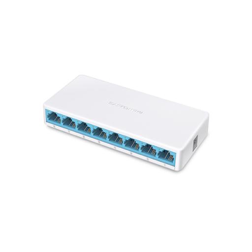 [MERCUSYS_MS108] Mercusys Switch NO Administrable / Para escritorio / 8 puertos 10/100 Mbps / Diseño Compacto / Plug and Play