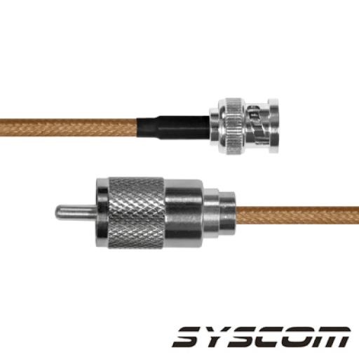 [EPCOM_SBNC-142-UHF-30] Epcom (1 pza) Jumper con cable RG142, conectores BNC Macho/UHF (PL-259) Macho.