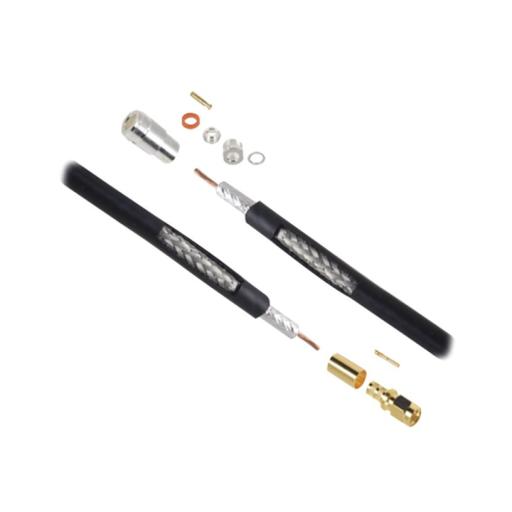 [EPCOM_SN-240UF-SMAH-60] Epcom Cable LMR-240UF (Ultra Flex) de 60 cm con conectores N Macho y SMA Hembra.