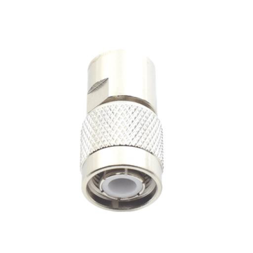[RFINDUSTRIES_RFT-1201-1X] RF Industries Conector TNC Macho de Rosca para Cables RG-8/X, LMR-240, Níquel/ Oro/ Teflón.