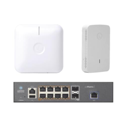 [CAMBIUMNETWORKS_SKIT-CNPILOT-SH] Cambium Networks Starter Kit Wi-Fi Empresarial de 1 Access Point PLE410, 1 Access Point PLE425 y 1 Switch PoE EX1010P