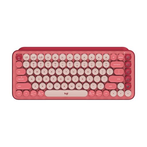 [LOGITECH_920-010715] Logitech Pop Keys teclado RF Wireless + Bluetooth Borgoña, Rosa, Rosa