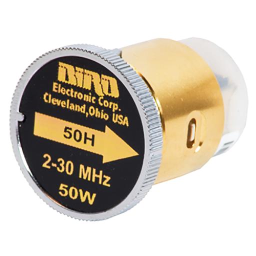 [BIRDTECHNOLOGIES_50H] Bird Technologies Elemento de 50 Watt en linea 7/8" para Wattmetro BIRD 43 en Rango de Frecuencia de 2 a 30 MHz.