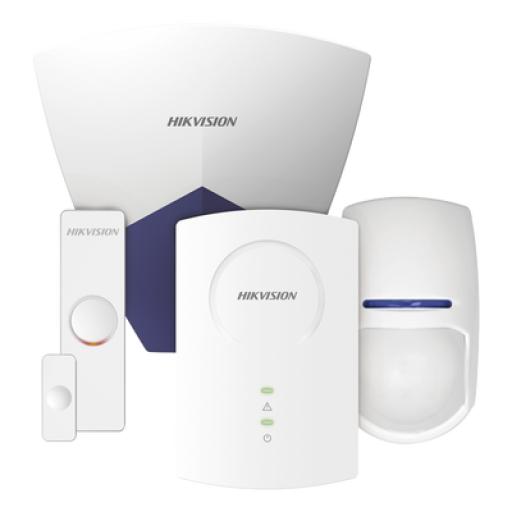 [HIKVISIONDIGITALTECHNOLOGY_DS-PH-K/ESMP] Hikvision Digital Technology KIT Sensores Inalámbricos para Panel Híbrido / 1 Expansor de 8 Zonas Inalámbricas / 1 Contacto Magnético / 1 Sensor PIR para Interior / 1 Sirena para Exterior