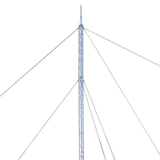 [SYSCOMTOWERS_KTZ-30G-024P] SYSCOM TOWERS Kit de Torre Arriostrada de Techo de 24 m con Tramo STZ30G Galvanizada por Inmersión en Caliente (No incluye retenida).