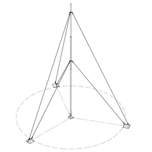 [SYSCOMTOWERS_KIT-SLM-6] SYSCOM TOWERS Kit con Mástil Telescópico de 6 m con Accesorios de Instalación (No incluye retenida). 