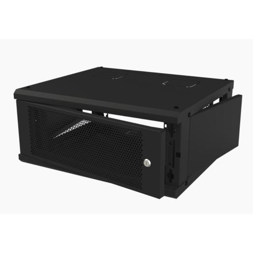 [LINKEDPROBYEPCOM_SR-1904-GFP-VR2] LINKEDPRO BY EPCOM Gabinete de Pared Fijo, Con 4 Unidades de Rack, de 19 in, Fabricado en Acero, Puerta Perforada. 