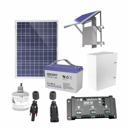 [EPCOM_PL12K] Epcom Kit Solar de 12 Vcd para alimentar energizador de cerca electrificada