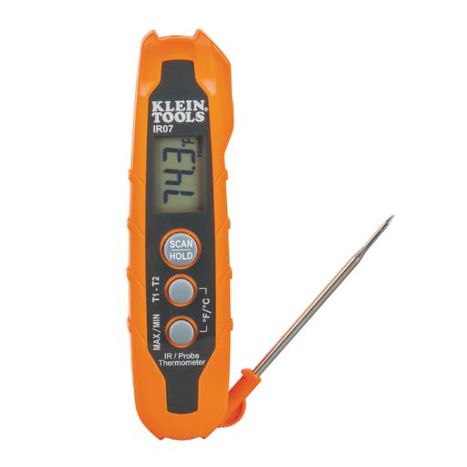 [KLEINTOOLS_IR-07] Klein Tools Termómetro Doble IR/Sonda con Medición ºC y ºF. Con Pantalla Retroiluminada