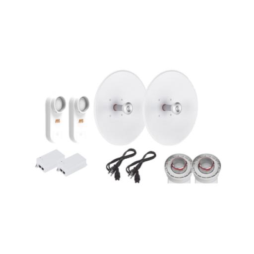 [RFELEMENTS_C5XTP27] RF Elements Enlace completo de 2 radios C5X con antenas UD-TP-27 (27 dBi), rango de frecuencia extendida (5.1 a 6.4 GHz),  incluye inyector POE y cable de alimentación y adaptador para la antena