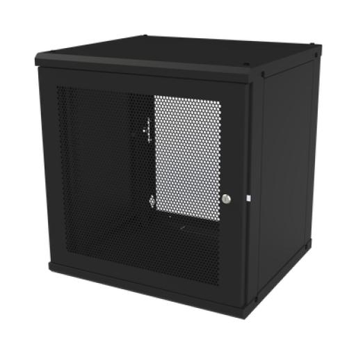 [LINKEDPROBYEPCOM_SR-1912-GFP-VR2] LINKEDPRO BY EPCOM Gabinete de Pared Fijo, Puerta Perforada, Rack 19in,  de 12 Unidades de Rack
