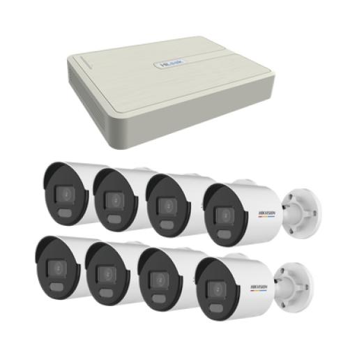 [HIKVISIONDIGITALTECHNOLOGY_KIPCV2M/8B] Hikvision Digital Technology KIT IP 1080p / NVR de 8 Canales / 8 Cámaras IP Bala ColorVu
