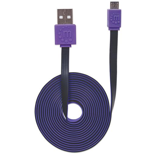 [MANHATTAN_391368] Manhattan Cable plano de Alta Velocidad Micro-B USB