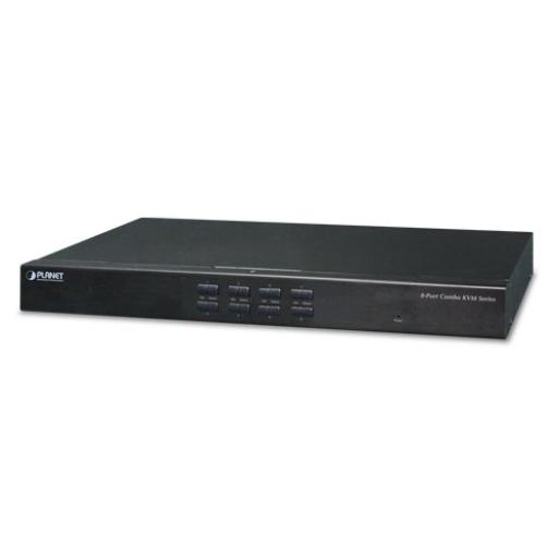 [PLANET_KVM-210-08] Planet Switch Para Monitor KVM de 8 Puertos VGA, Permite el Acceso y Controla Hasta 8 Computadoras Desde Una Sola Consola (Teclado, Ratón y Monitor).