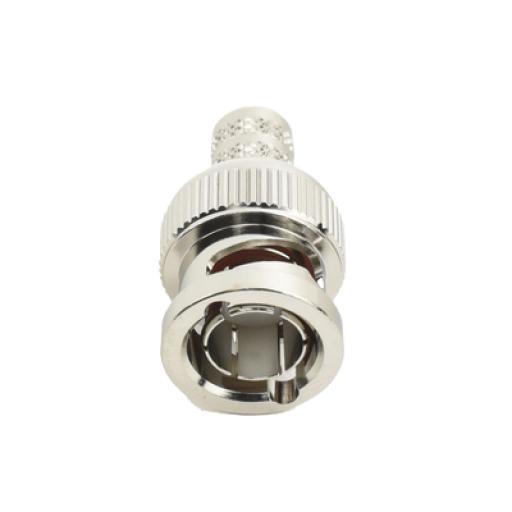 [RFINDUSTRIES_RFB-1707-Q] RF Industries Conector BNC Macho de Anillo Plegable para Cable RG-6, Níquel/ Oro/ Teflón.
