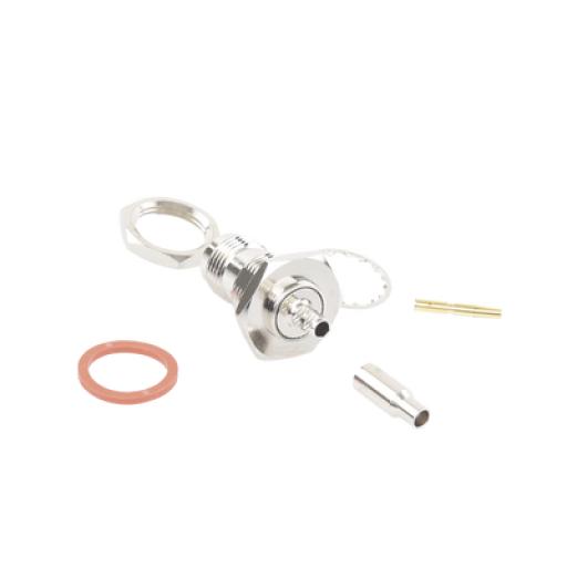 [RFINDUSTRIES_RFT-1212-B] RF Industries Conector TNC Hembra de montaje en Chasis tipo D Plano y anillo plegable para RG-174/U, 8216.