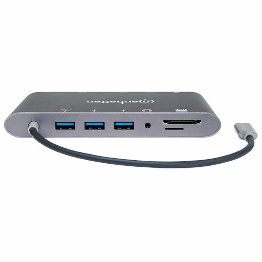 [MANHATTAN_152808] Manhattan Estación Docking USB-C SuperVelocidad 7 en 1