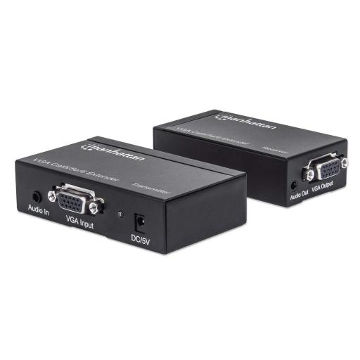 [MANHATTAN_177344] Extensor VGA Cat5/ 5e/6 Manhattan Negro.