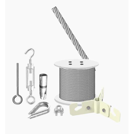 [SYSCOMTOWERS_KIT-RET-3M] SYSCOM TOWERS Kit  de Sujeción de Mástil de 3 Metros a Piso de Concreto. 