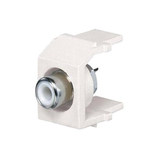 [PANDUIT_NKRSMWWHY] Panduit Conector RCA Tipo Keystone, con RCA para Soldar Color Blanco y Módulo Blanco