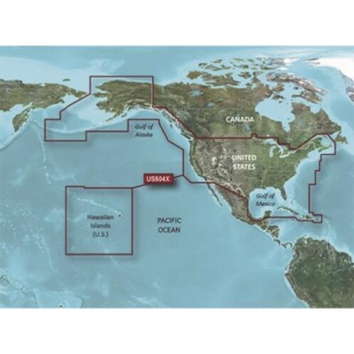 [GARMIN_10-C1018-20] Garmin Mapa HXUS604X todas las costas de EE.UU y las costas del oeste de Canada.