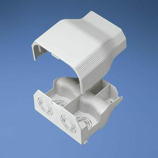 [PANDUIT_T70EEIW] Panduit Conexión de tubería a canaleta T70, Salidas de 1/2", 3/4", 1" y 1 1/4", material ABS, Color Blanco Mate