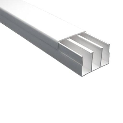 [THORSMAN_TEK-62-ST] Thorsman Canaleta sin troquel con tapa color blanco de PVC auto extinguible, 40 x 62 tramo 2.5m (6301-01251)