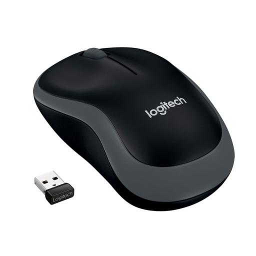[LOGITECH_910-002225] Mouse LOGITECH M185, Negro, 2 botones, RF inalámbrico, Óptico