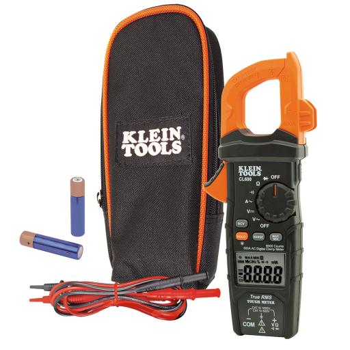 [KLEINTOOLS_CL600] Klein Tools Amperímetro Digital de Gancho con Media Cuadrática Real de Rango Automático de 600 A CA.