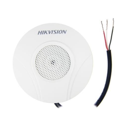 [HIKVISIONDIGITALTECHNOLOGY_DS-2FP2020] Hikvision Digital Technology Micrófono Omnidireccional (360°) / Uso en Interior / Preamplificado para CCTV / Cancelación de Ruido Ambiental