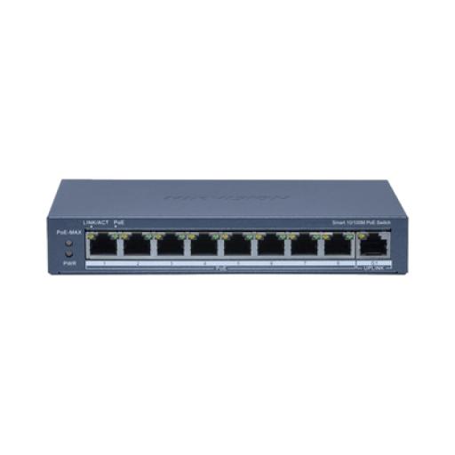 [HIKVISIONDIGITALTECHNOLOGY_DS-3E1309P-EI] Hikvision Digital Technology Switch Monitoreable PoE+ / 8 puertos 10/100 Mbps PoE+ / 1 puerto 10/100/1000 Mbps de Uplink / PoE hasta 250 metros / conexión remota desde Hik-ParnerPro / 110 W