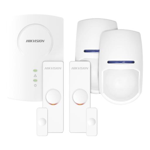 [HIKVISIONDIGITALTECHNOLOGY_DS-PH-K/EMP] Hikvision Digital Technology KIT Sensores Inalámbricos para Panel Híbrido / 1 Expansor de 8 Zonas Inalámbricas / 2 Contactos Magnéticos / 2 Sensores PIR para Interior