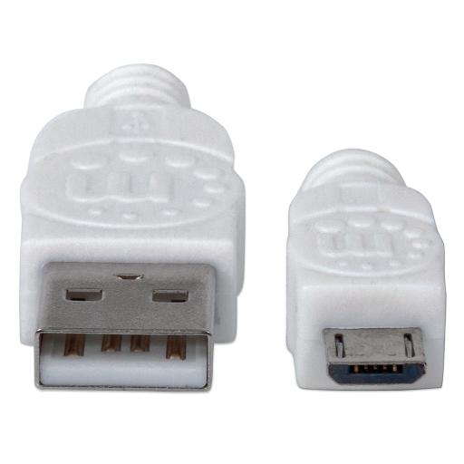 [MANHATTAN_324069] Manhattan 324069 cable USB 18 m USB 20 USB A Micro-USB B Blanco
