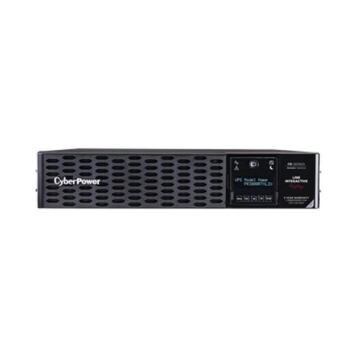 [CYBERPOWER_PR3000RTXL2U] CyberPower UPS de 3000 VA/3000 W, Topología Línea Interactiva, Entrada 120 Vca NEMA L5-30P, Onda Senoidal Pura, Torre o Rack de 2 UR, Con 8 Tomas 5-20R y 1 L5-30R