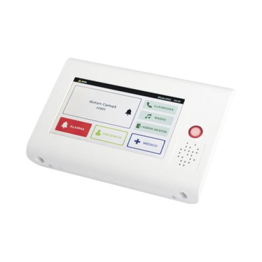 [IBERNEX_NX1021] IBERNEX Terminal de Habitación IP / Lector RFID 125 KHz / Audio Bidireccional / SIP / PoE / Pantalla Táctil 7" / Compatible con NX1071 y NX1075