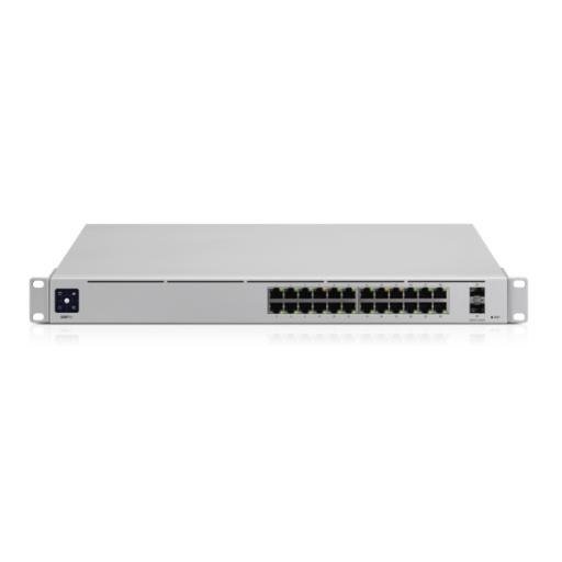 [UBIQUITINETWORKS_USW-PRO-24] Ubiquiti Networks UniFi Switch USW-Pro-24, Capa 3 de 24 puertos Gigabit RJ-45 + 2 puertos 1/10G SFP+, pantalla informativa