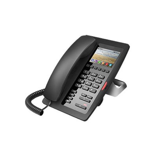 [FANVIL_H5] Fanvil (H5 Color Negro) Teléfono IP Hotelero de gama alta, pantalla LCD de 3.5 pulgadas a color, 6 teclas programables para servicio rápido (Hotline), PoE