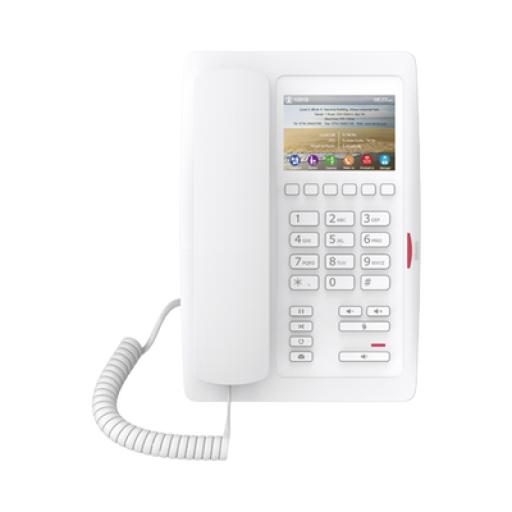 [FANVIL_H5W] Fanvil (H5 Color Blanco)Teléfono para Hotelería, profesional de gama alta con pantalla LCD de 3.5 pulgadas a color, 6 teclas programables para servicio rápido (Hotline) PoE