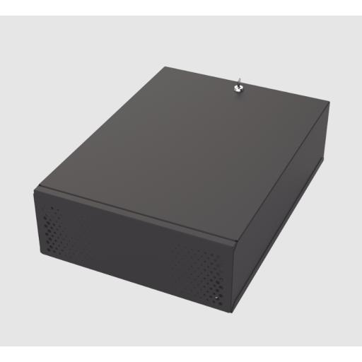 [EPCOM_GABVID4R3] Epcom Gabinete Metálico para DVR/NVR con Chapa y llave. 