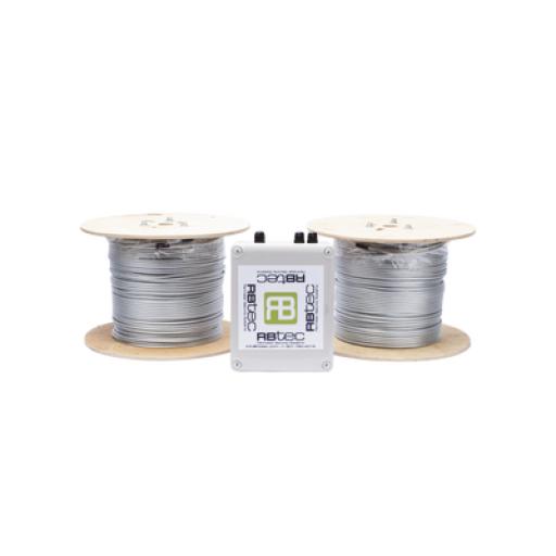 [RBT_IROC-2Z-1000-V2] RBT Kit de Cable Sensor Perimetral para Cerca Ciclonicas IRONCLAD / 610 METROS DE PROTECCION / 2 ZONAS; 305 METROS POR ZONA / Sin Falsas Alarmas por Viento / TODO Incluido/ TARJETA LPU400/ Calibración por Software