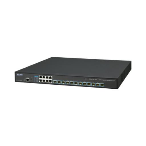[PLANET_XGS-6350-12X8TR] Planet Switch Administrable Layer 3 12-Puertos 10G SFP+, 8-Puertos 10/100/1000T C/Fuente Redundante AC