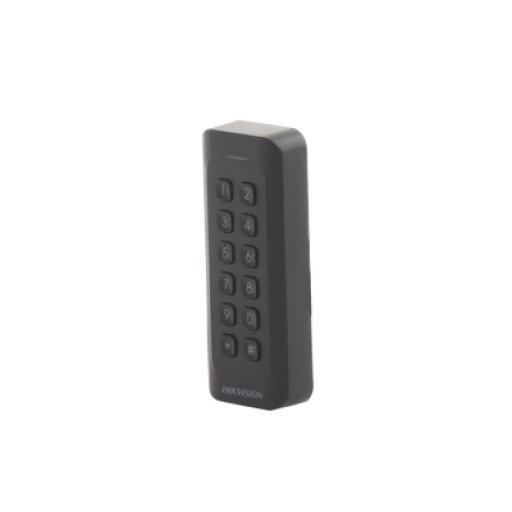 [HIKVISIONDIGITALTECHNOLOGY_DS-K1802EK] Hikvision Digital Technology Lector de Tarjetas PROX EM y Contraseñas / Exterior IP65 / Wiegand / Compatible con Cualquier Panel / PERFIL DELGADO y ESTETICO / Indicador LED