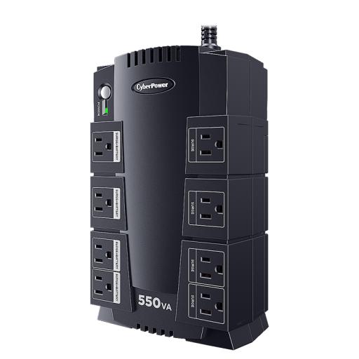 [CYBERPOWER_CP550SLG] CyberPower UPS de 550 VA/330 W, Topología Standby, Entrada 120 Vca NEMA 5-15P, Tipo Gabinete Compacto, Con 8 Tomas NEMA 5-15R