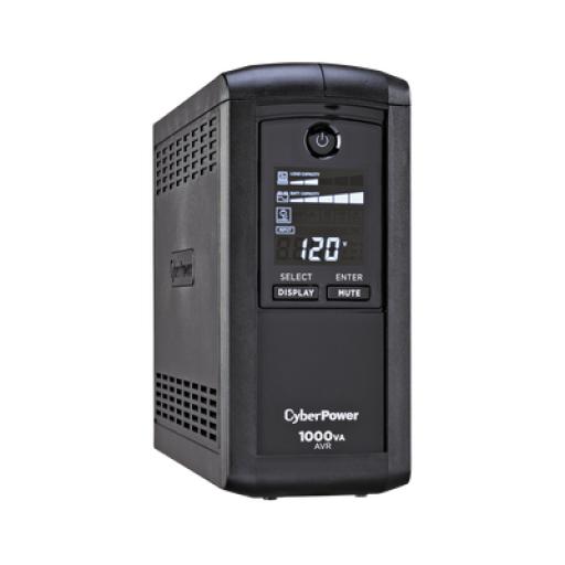 [CYBERPOWER_CP1000AVRLCD] CyberPower UPS de 1000 VA/600 W, Topología Línea Interactiva, Entrada 120 Vca NEMA 5-15P, Tipo Mini Torre, Con 9 Tomas NEMA 5-15R