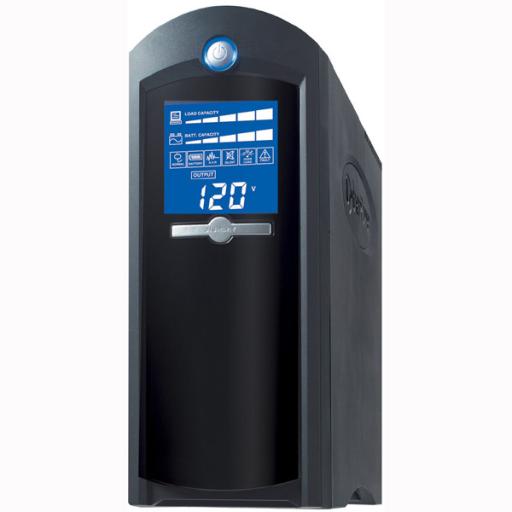 [CYBERPOWER_CP1350AVRLCD] CyberPower UPS de 1350 VA/815 W, Topología Línea Interactiva, Entrada 120 Vca NEMA 5-15P, Tipo Mini Torre, Con 10 Tomas NEMA 5-15R
