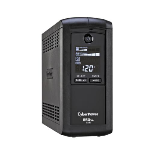 [CYBERPOWER_CP850AVRLCD] CyberPower UPS de 850 VA/510 W, Topología Línea Interactiva, Entrada 120 Vca NEMA 5-15P, Tipo Mini Torre, Con 9 Tomas NEMA 5-15R