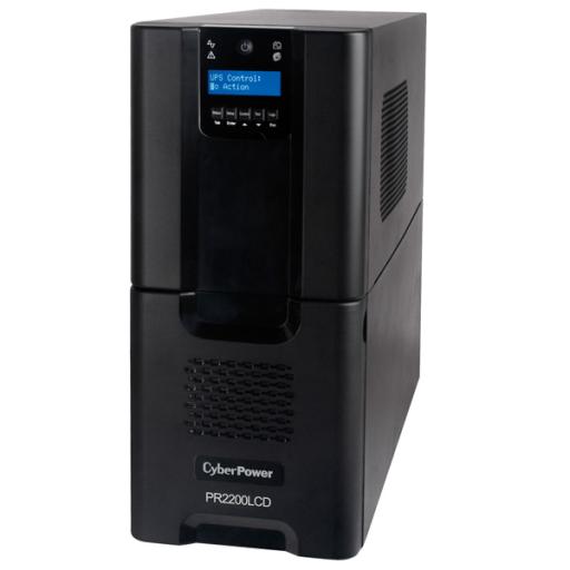 [CYBERPOWER_PR2200LCD] CyberPower UPS de 2200 VA/1980 W, Topología Línea Interactiva, Entrada 120 Vca NEMA L5-30P, Onda Senoidal Pura, Tipo Torre, Con 8 Tomas NEMA 5-15R y 2 NEMA 5-20R