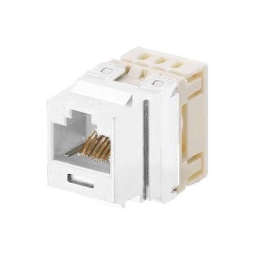 [PANDUIT_NKP5E88MIW] Panduit Conector Jack Estilo 110 (de Impacto), Tipo Keystone, Categoría 5e, de 8 posiciones y 8 cables, Color Blanco mate
